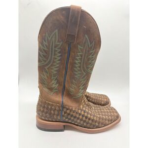Anderson Bean Horse Power Mens 9.5EE Toast Antique Bison Cowboy Boots HP1758